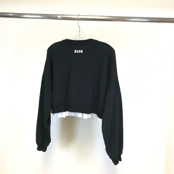 Black and Multicolor Ruffle Sweatshirt - Picture 3 of 11